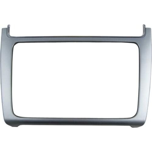 Car Facia for Volkswagen VW Polo 2014+ (Silver) Radio DVD Stereo CD Panel Dash Kit Trim Fascia Face Plate Frame Bezel Console