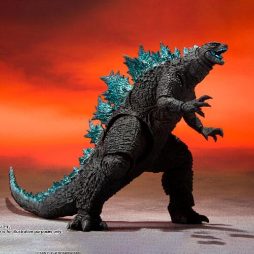 Bandai SHM Godzillas Vs. King Kong Genuine 2021 Movie Movable Model Hand To Do 2735 Scenery Hand-made Toys