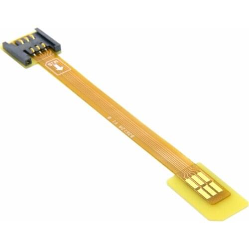 Cablecc GSM CDMA Standard UIM SIM Card Kit Male to Female Extension Soft Flat FPC Cable Extender 10cm