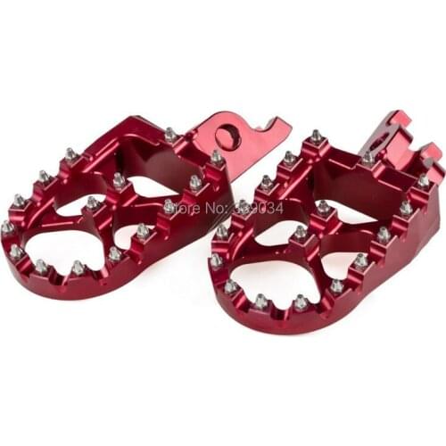 For Honda CRF150R 07-15 CRF250R/X 2004-2015 Billet 57mm WIDE FAT Foot Pegs Footrests Red
