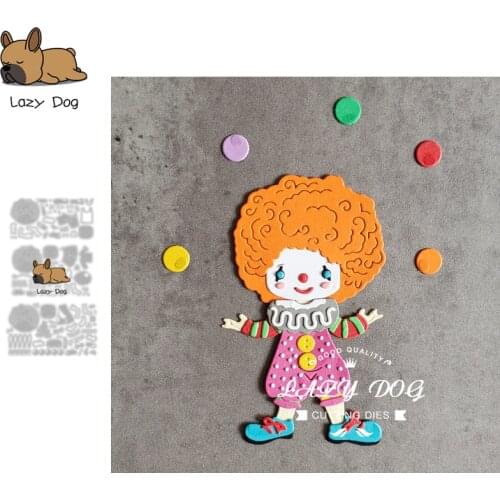 Joker Clown April fools day Metal Cutting Dies Scrapbooking Stencil DIY Craft Embossing Die Cuts Card Making New Dies For 2021