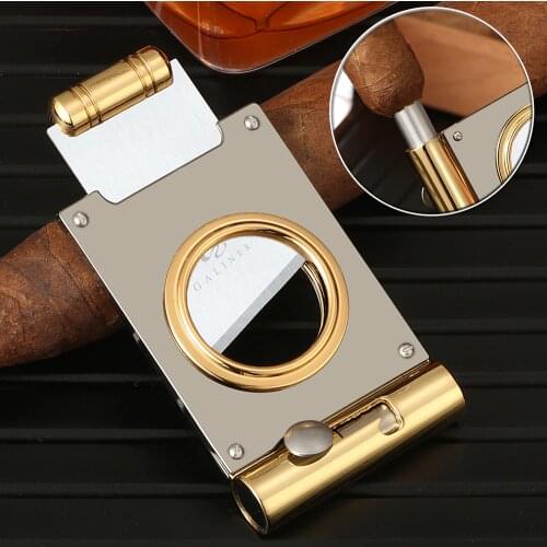 GALINER Cigars Cutter Punch Pocket Metal Cigar Cutter Sharp Blade Stainless Steel Cigar Guillotine Portable Cigar Punch
