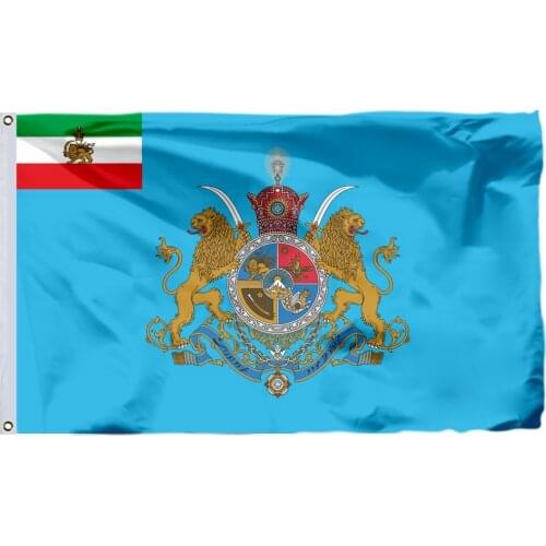 Iran Imperial Flag Of The Shahanshah 150X90cm (3x5FT) 120g 100D Polyester Double Stitched Free Shipping
