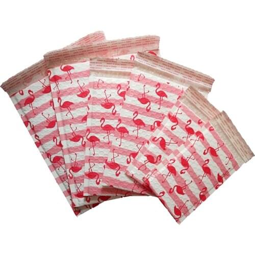 30Pcs/Lot Flamingo Printing Bubble Envelopes Self Seal Shipping Bags Mailer Waterproof Postage Bags Shockproof Padded Envelopes