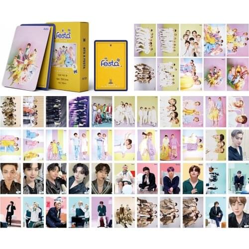 KPOP 54PCS South Korean Groups Bangtan Boys Lomo Card Poster Album BE BUTTER Festa 8th Anniversary PhotoCard Cards Wall Banner