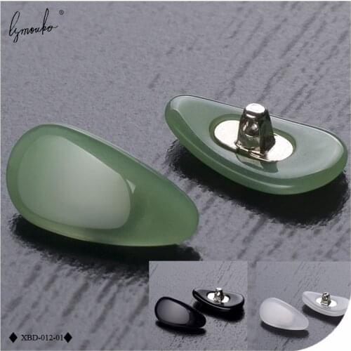 Lymouko Imitation Jade Screw Clamp Nose Pads Jade Porcelain Bazoo Holds On Glasses Massage Health Care Anti-Slip Nose Pad