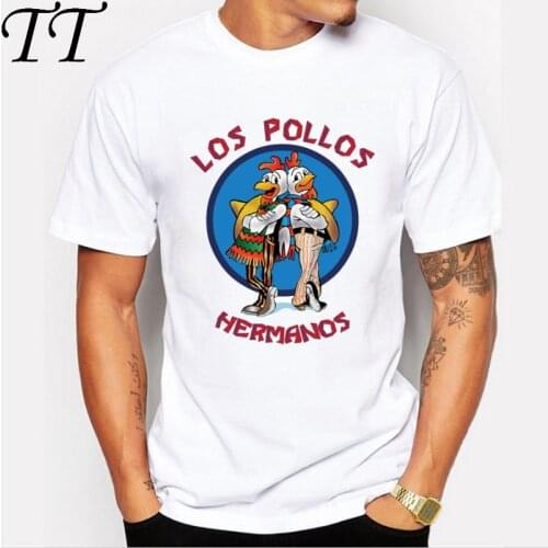 Mens Fashion Breaking Bad Shirt 2015 LOS POLLOS Hermanos T Shirt Chicken Brothers Short Sleeve Tee Hipster Hot Sale Tops g172