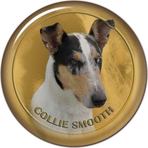 B0824# 13CM/17CM Self-Adhesive Decal Collie Smooth Dog V1 Car Sticker Decors on Bumper Rear Window Laptop