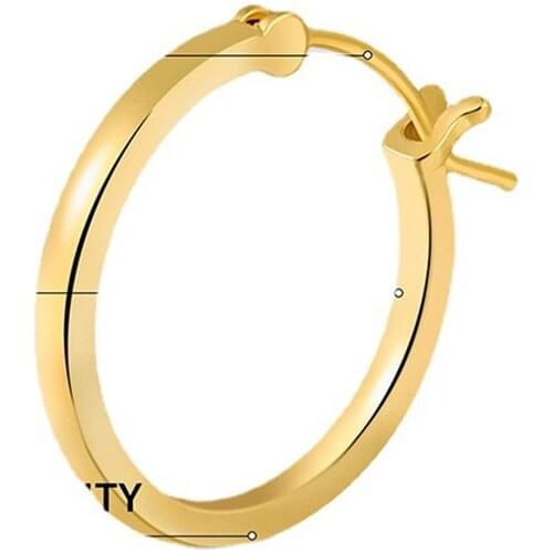 2021 New European Style Hot Style Earrings Copper Plating Gold Simple Clean Face Multi-choice Ring Earrings for Women Gift