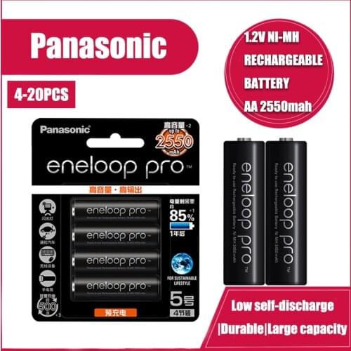 New Panasonic Eneloop 2550mAh AA 1.2V NI-MH Rechargeable Batteries For Electric Toys Flashlight Camera Pre-Charged Battery