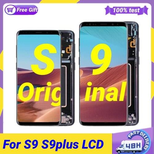 Original Super AMOLED S9 Display For Samsung Galaxy S9 Plus LCD With Frame For Samsung S9 G960F S9Plus G965F Display No Defect