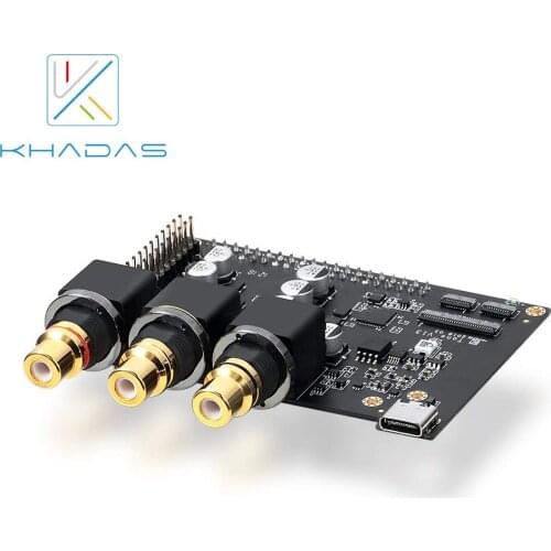 Khadas Tone Board Hi-Res Audio USB DAC with Chip 32-bit ES9038Q2M XMOS XU208 Android/Linux Windows/ Mac/Raspberry pi 3+/4