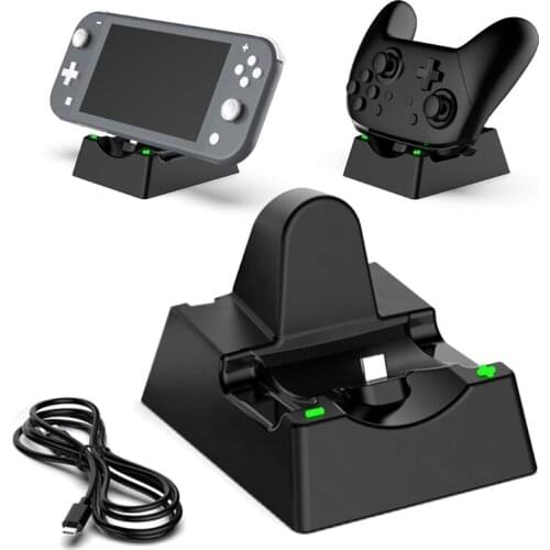 Vogek Portable Charger Fast Nintendo Switch Charger Type-C Game Controller Charging Dock For Switch Lite Joy-Con Gamepad