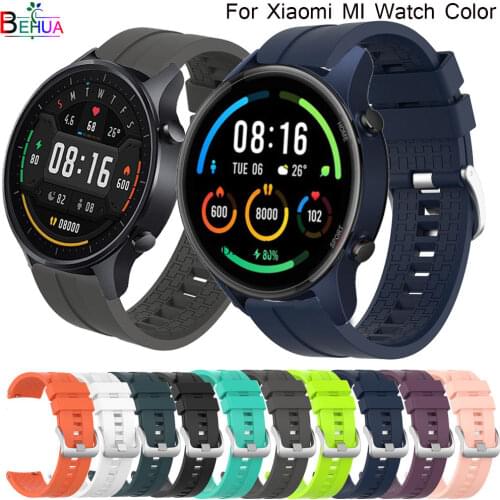 Silicone 22mm Watch band Strap For Xiaomi MI Watch Color Smart Sport Replacement Wristband For Samsung Galaxy Watch 3 45mm Belt