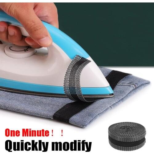Self-Adhesive Quick Pants Paste Iron on Pants Edge Shorten Repair Pants for Jean Clothing Jean Pants Apparel DIY Sewing Fabric