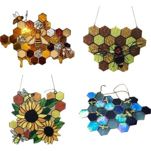 Honeycomb Wall Decoration Garden Patio Door Kitchen ing Ornament Wind Chimes for Home Living Room