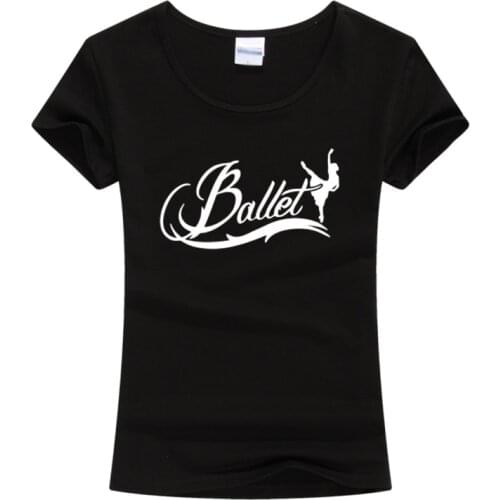 Ballet Ballerina Dance T-shirts Women Summer Fashion Harajuku Female Girl T Shirts Short Sleeve O-neck Lycra cotton Tops