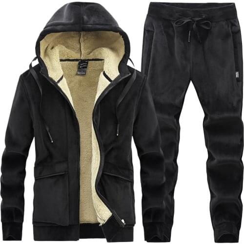 2020 Winter Warm Thick Veil Mens Hat Training Definition Casual Pants+coat