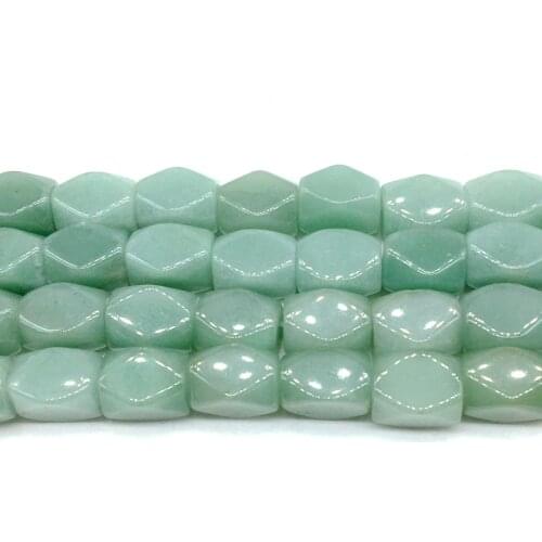 10pcs/bag Natural Stone Beads Green Aventurine Jades Cube Faceted Nugget 13x18 mm For DIY Jewelry Making Supplies