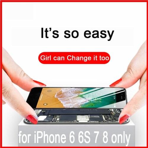 100% Guarantee Screen On 6 6S 7 8 Display LCD for iPhone Touch Ecran Replacement Assembly Black White Free Gift 4.7 inch OEM AAA