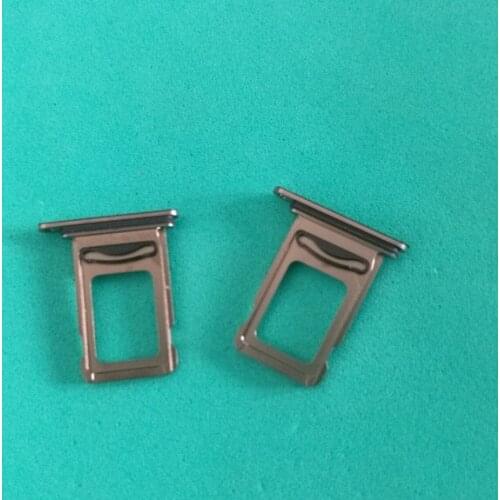 100PCS/lot Single Dual Sim Card Tray Slot Holder with Rubber Sealing For iPhone XS MAX XR XS Sim Card Tray Socket Adapter