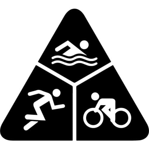 16.5CM*14.6CM Triathlon Sports Swimming Cycling Running Bumper Decoration Car Sticker Vinyl Decal