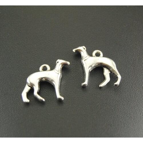 20 pcs Tibetan Silver Color Dachshund Dog Charms Animal metal charms Jewelry pendants jewelry making 19x20mm A684