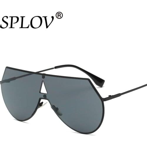 2017 Siamese Fashion Men Sunglasses Male Big Frame Colorfull lunettes de soleil homme Brand designer sunglasses with box Metal