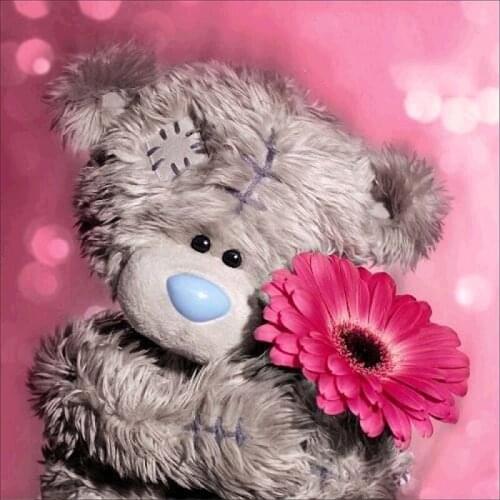 2018 new 5d DIY diamond embroidery,Cloth bear,Full square daimond painting mosaic Rhinestone by numbers Wedding decoration BJ