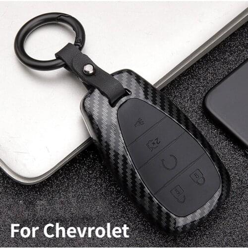 2021 Silicon ABS Carbon Fiber Car Smart Key Cover Case for Chevrolet Malibu Equinox Cruze Camaro 2016 2017 2018 2019 Accessories