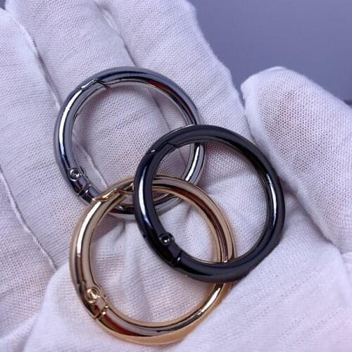 5pcs Key Ring Clasp Key Hook Round Clasps Detachable Keyring Dog Chain Buckles DIY Keychain Handmade Craft Supplies