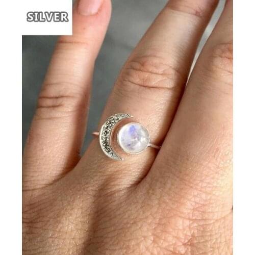 925anillos Silver Small Antique Punk Jewelry Natural Gem Ring Charm Engagement Gemstone Rings Anillos Mujer Size 6-10