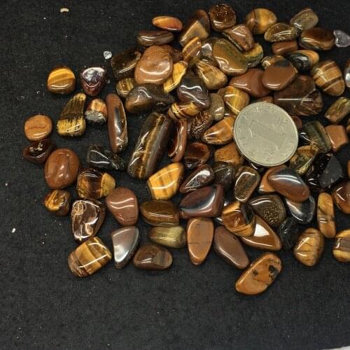 AAAAA+++50g Yellow Tiger Eye Tumbled Stones Small Natural Crystals crystal love natural stones and minerals fish tank stone