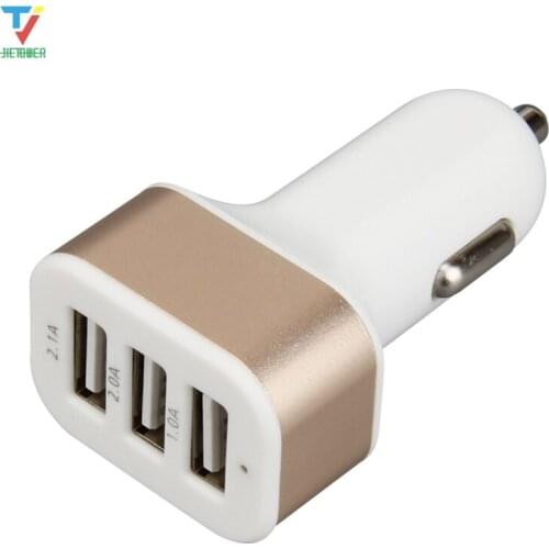 3 Ports USB Car Charger Quick Charge for IPhone Samsung Xiaomi Huawei Universal Travel Adapter for Tablet Cell Phone 500pcs