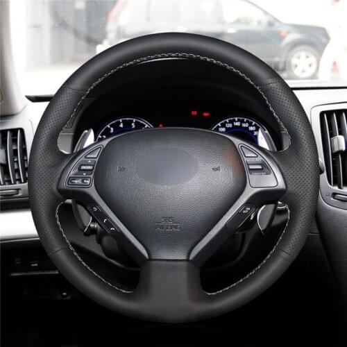 DIY Anti-Slip Wear-Resistant Steering Wheel Cover For Infiniti G G25 G35 G37 EX EX35 EX37 Q Q40 Q60 QX5 Car Interior Decoration