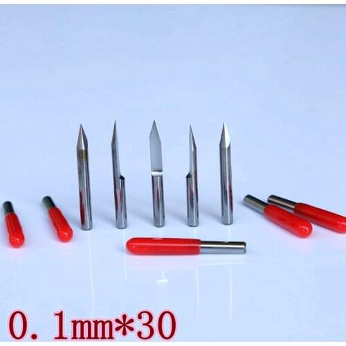 10PCS Milling Cutter Carbide 1/8" Shank 30 Degree R0.1 PCB Engraving CNC Tool Drill End Milling Cutter tools