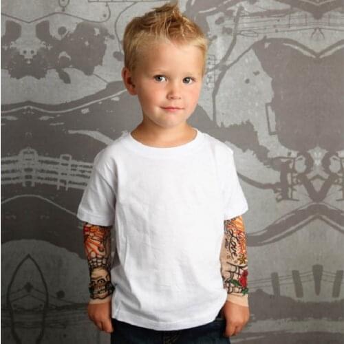Tattoo Boys T-Shirts Long Sleeve Children tops 100% Cotton Kids Clothes Hip-Pop Baby Tee Shirts Jersey Girl Streetwear