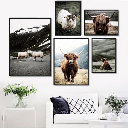HD Animal Image Antelope Picture Scandinavian Poster Nordic Landscape Print Wall Art Painting Nature Living Room Decor Unframe