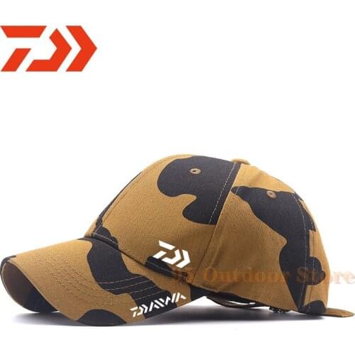 DAIWA New Men Women Summer Fishing Cap Quick Drying DAWA Hats Unisex Breathable Sport Pure Color Snapback Hat Bone Baseball Hat