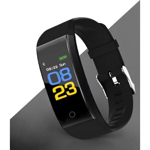 Color Screen Smart Bracelet Vibration Alarm Clock Monitor Heart Rate Blood Pressure Multifunctional Waterproof Watch Pedometer