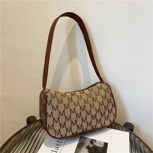 Fashion Texture Underarm Bag New Convenient PU Leather Shoulder Bag for Women 2021 Trend Letter Zipper Handbags Luxury Designer