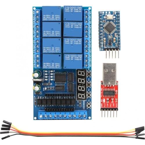 Relay Module 8 Channel Module PLC Relay Shield Module Delay Timer Switch Board Multifunction Delay Timer Board for Arduino