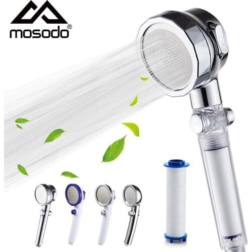 Mosodo Bathroom Shower Head Pressurized Rain Shower Head Filter Waterfall Saving Shower 3Mode Hand Shower Bathroom Accessories