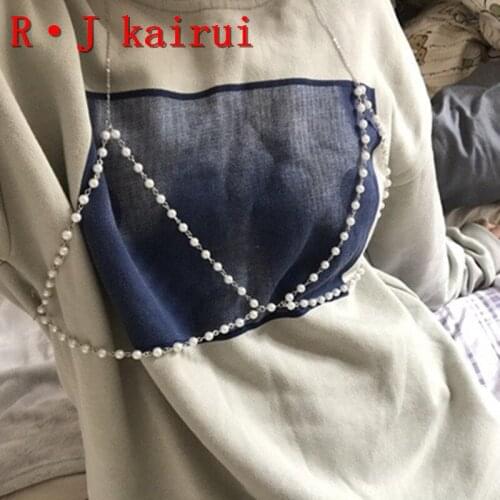 New RJPE17 Fashion Women Handmade Imitation Pearls Necklace Chains White Plastic Pearls Top Costume Pearls Jewelry 2 Colors