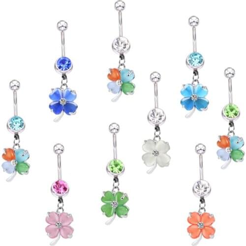 Sexy Belly Ring Fashion Belly Bar Stainless Steel Navel Ring Piercing Jewelry for Gift Mix Styles