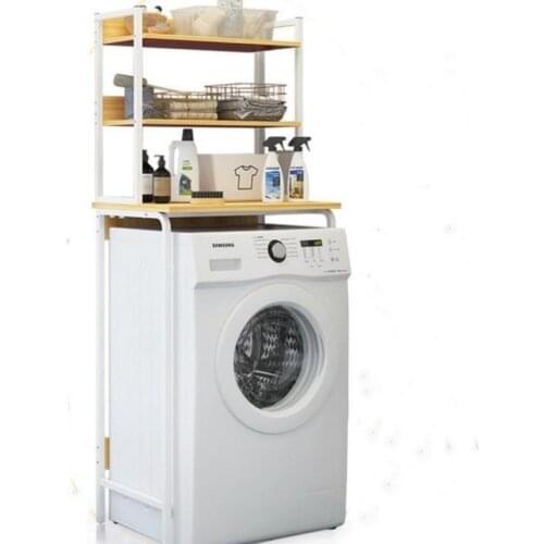Washing Machine Shelf Floor Type Balcony Roller Above Storage Rack Bathroom Toilet
