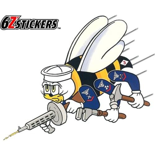 Sixsub 1pcs 35CM US Hornet Fashion Colorful Car Stickers Carton Car Window Door Vinyl car-styling Motorcycle Decals