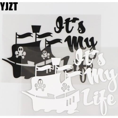 YJZT 14.4X9.8CM Its My Life Car Sticker Creative Cartoon Vinyl Decal Art Fashion Black/Silver 4C-0147