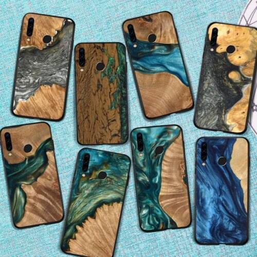 Traveler Protective Wood Resin art Phone Case For Huawei Honor view 7a5.45inch 7c5.7inch 8x 8a 8c 9 9x 10 20 10i 20i lite pro