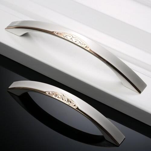 96mm/128mm Furniture Handle Cabinet Knobs Zinc Alloy Pull Furniture Hardware Retro Kitchen Door Pull Gold Silver Vintage style